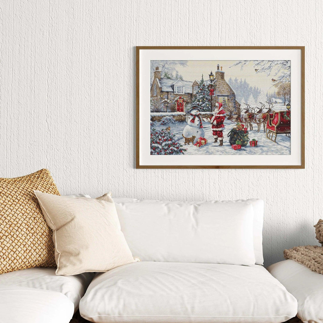 Santa's Cottage BU5011L Counted Cross-Stitch Kit