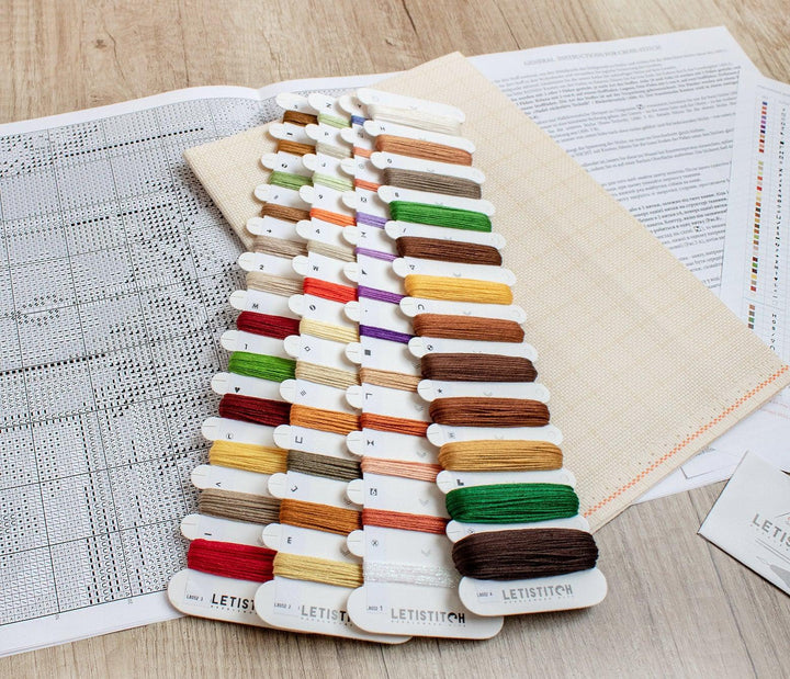 Santa's rest by the chimney L8052 Counted Cross Stitch Kit