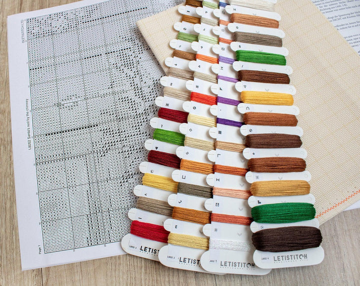 Santa's rest by the chimney L8052 Counted Cross Stitch Kit