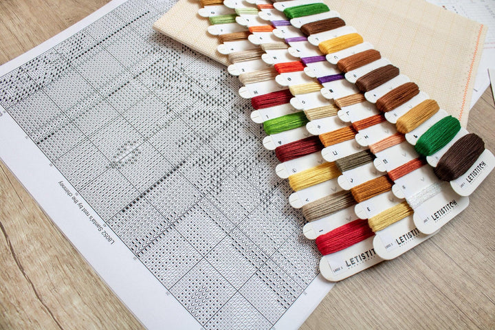 Santa's rest by the chimney L8052 Counted Cross Stitch Kit