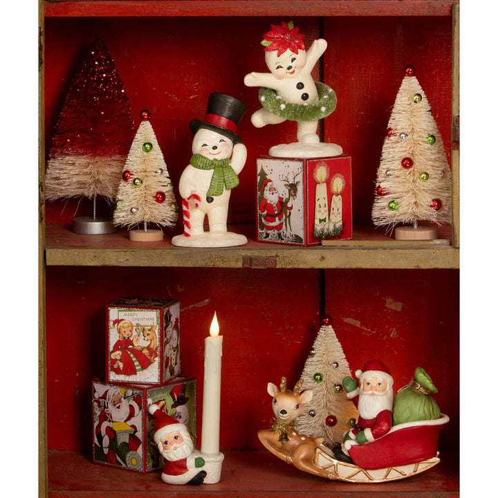 Santa Taper Candle Holder by Bethany Lowe Designs, image 6