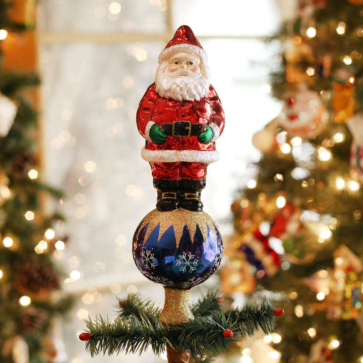 Old World Christmas Santa Tree Top