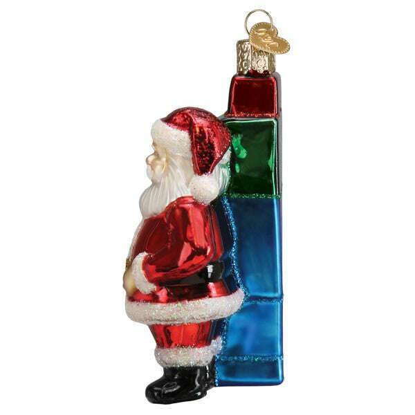 Old World Christmas Santa's AI Bot Blown Glass Ornament