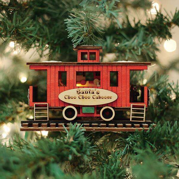 Old World Christmas Santa's Choo Choo Caboose Light-Up Ornament