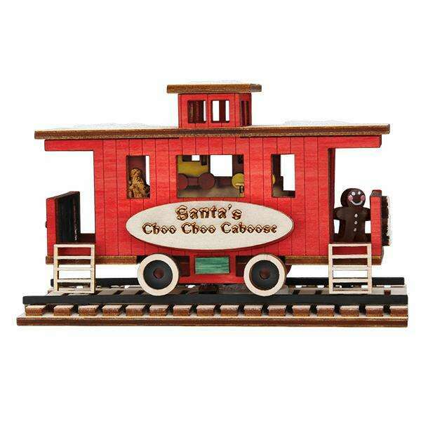 Old World Christmas Santa's Choo Choo Caboose Light-Up Ornament