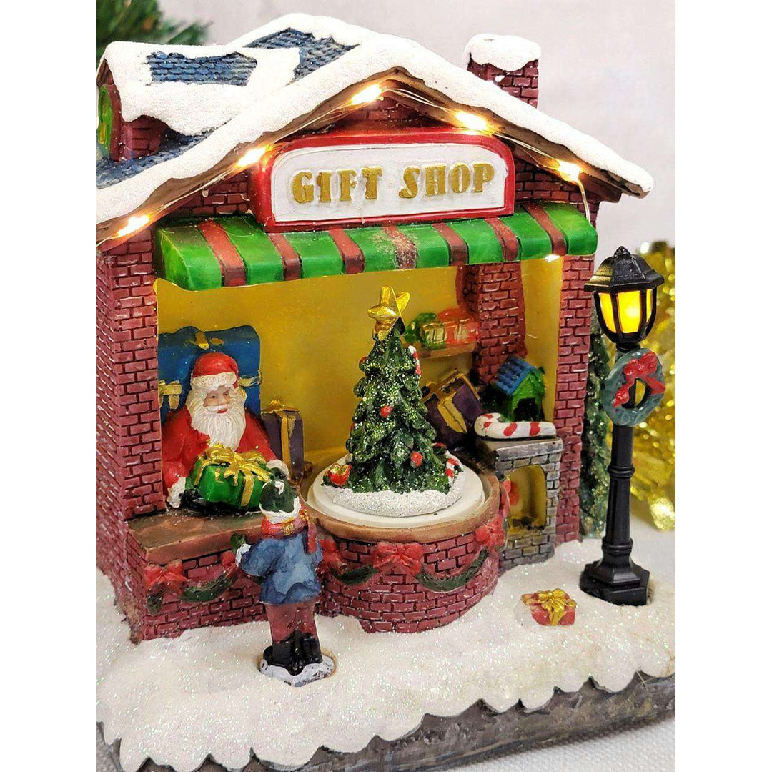 Santa's Gift Shop Christmas Miniature. Christmas Village F07M3-27A