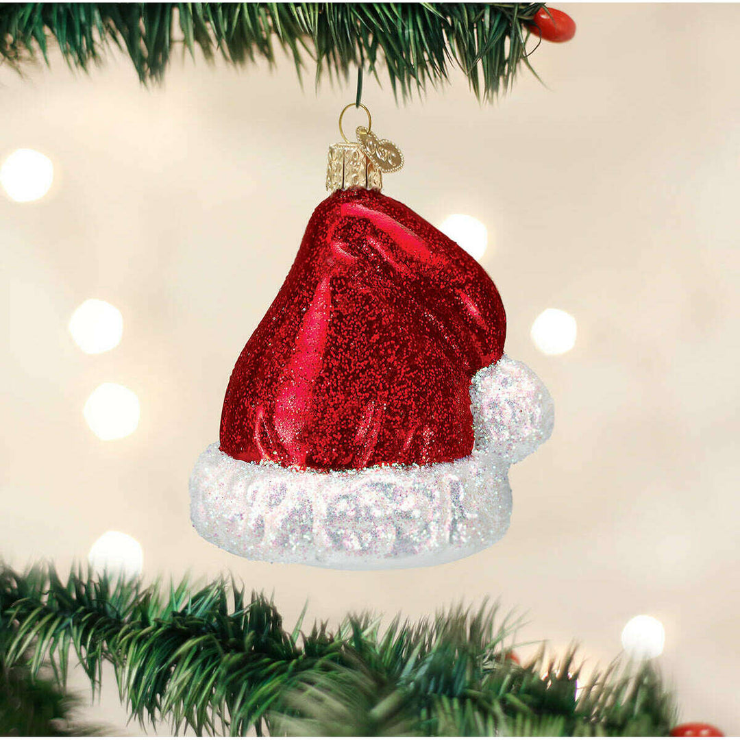 Old World Christmas Santa's Hat Blown Glass Ornament