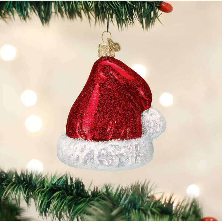 Old World Christmas Santa's Hat Blown Glass Ornament