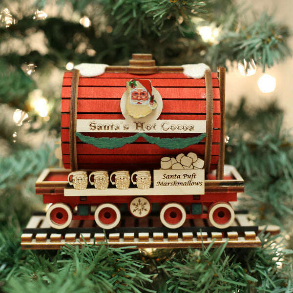 Old World Christmas Santa's Hot Cocoa Tanker Blown Glass Ornament