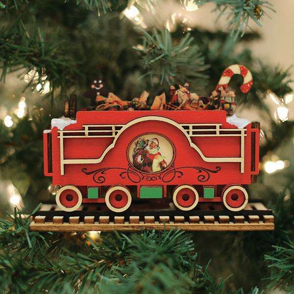 Old World Christmas Santa's NP Express Tender Blown Glass Ornament