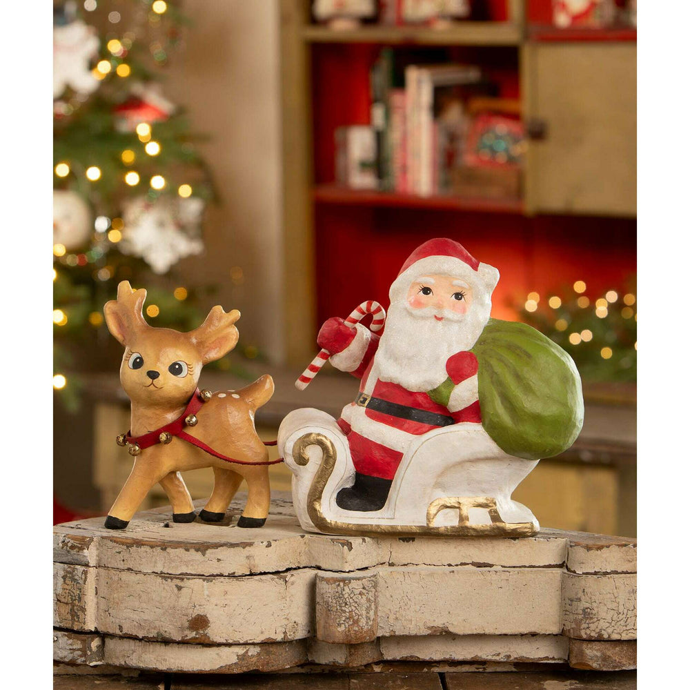 Santa's Reindeer and Sleigh by Bethany Lowe Designs, image 2