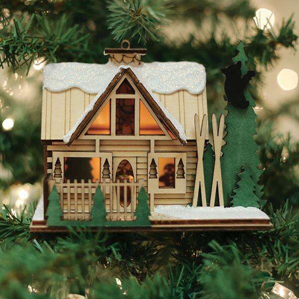 Old World Christmas Santa's Ski Lodge Blown Glass Ornament