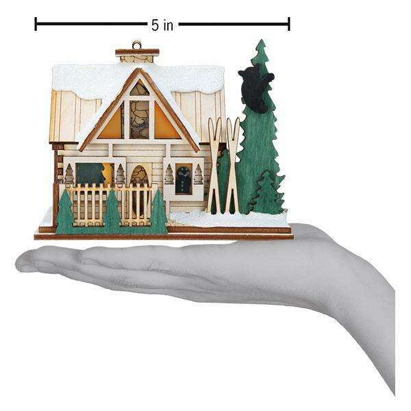 Old World Christmas Santa's Ski Lodge Blown Glass Ornament