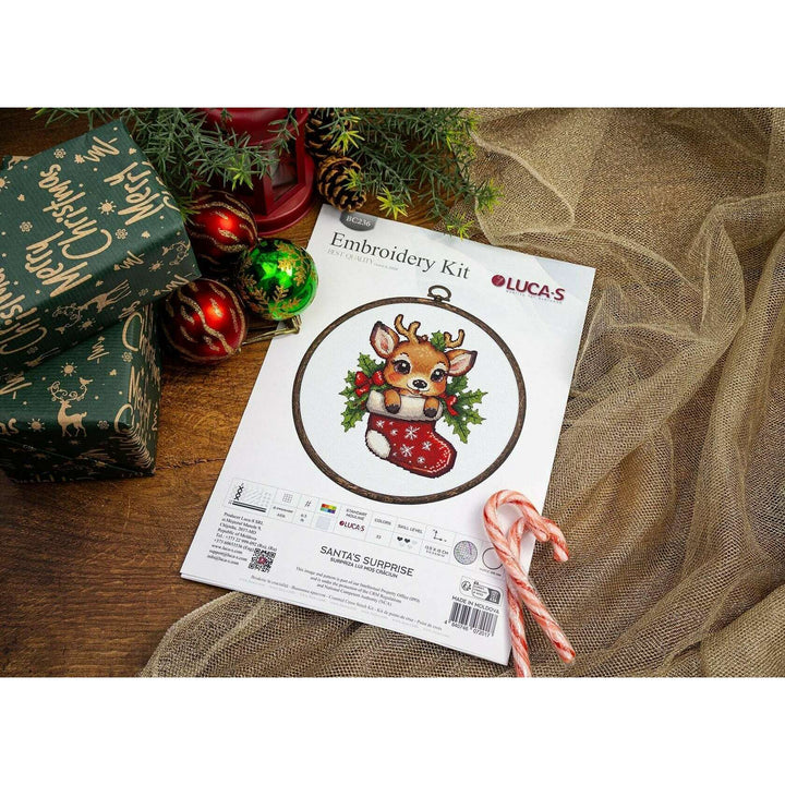 Santa's Surprise BC236L Counted Cross-Stitch Kit