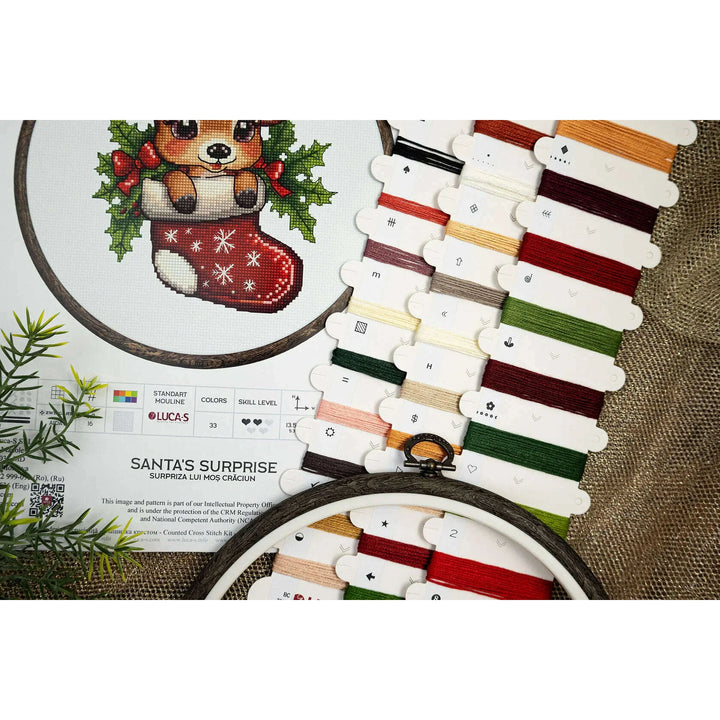 Santa's Surprise BC236L Counted Cross-Stitch Kit