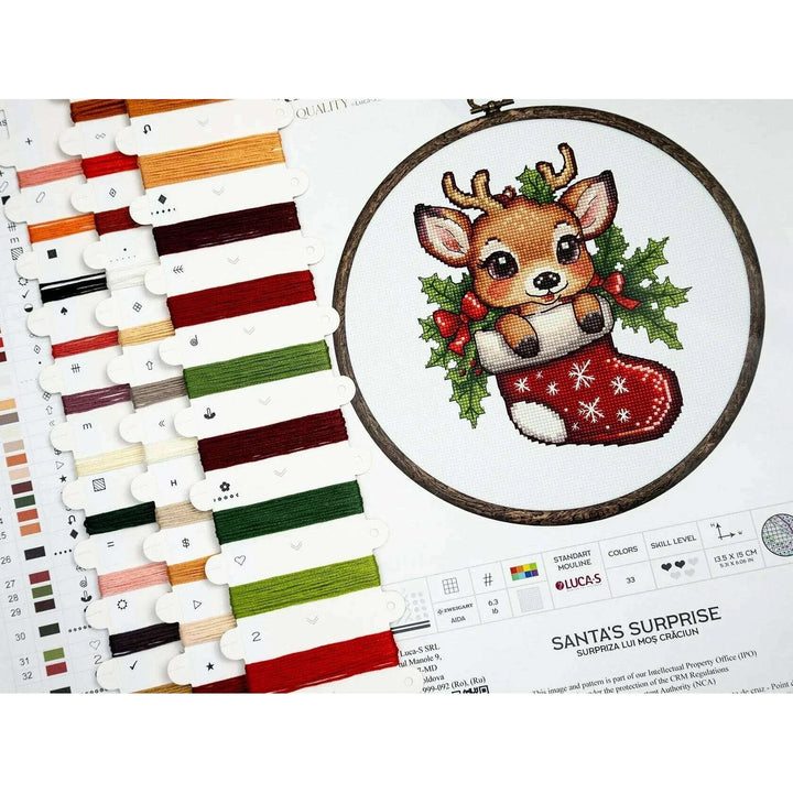 Santa's Surprise BC236L Counted Cross-Stitch Kit