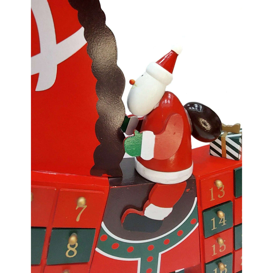 Santa's Wooden Horse Advent Calendar Wizardi F07M6-16
