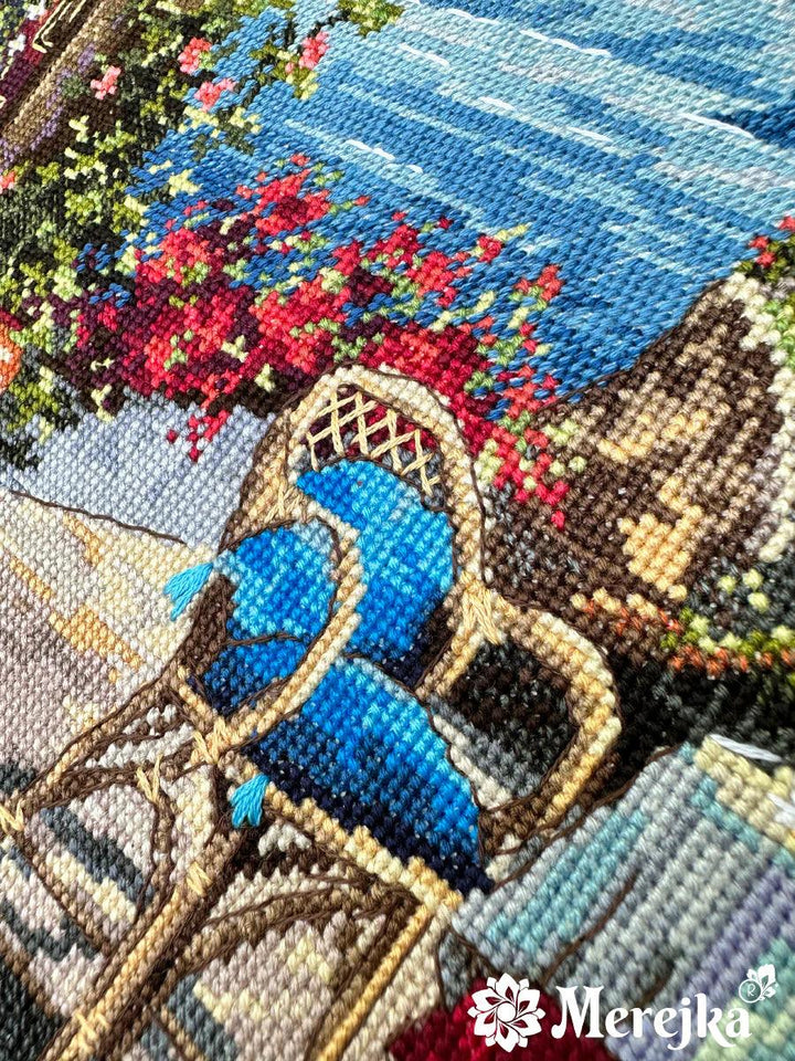 Santorini. View from Terrace K-230 Counted Cross-Stitch Kit