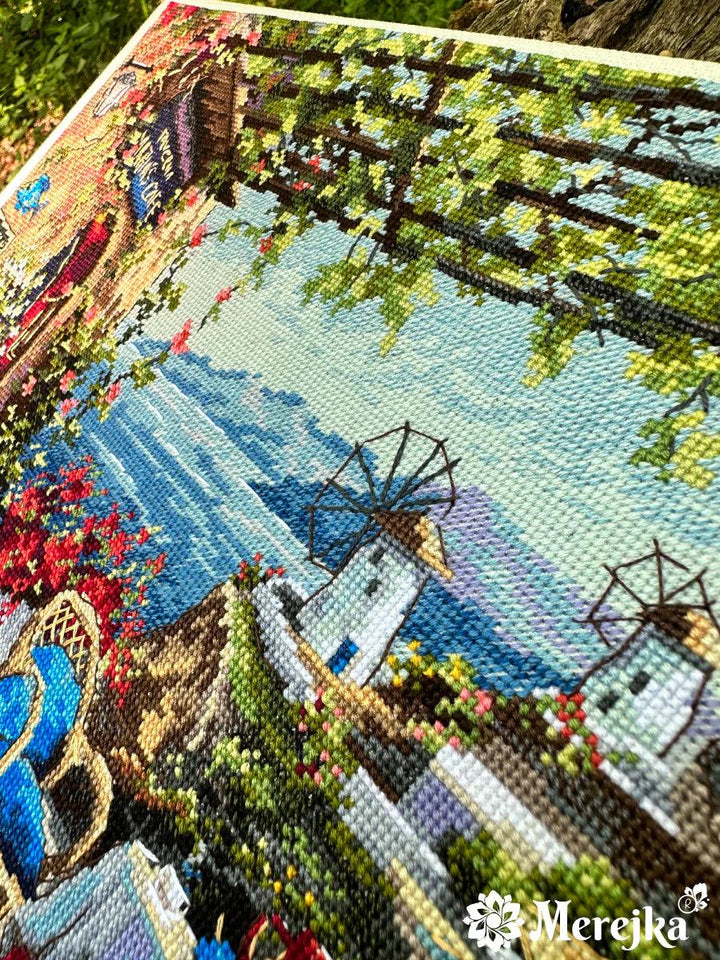 Santorini. View from Terrace K-230 Counted Cross-Stitch Kit