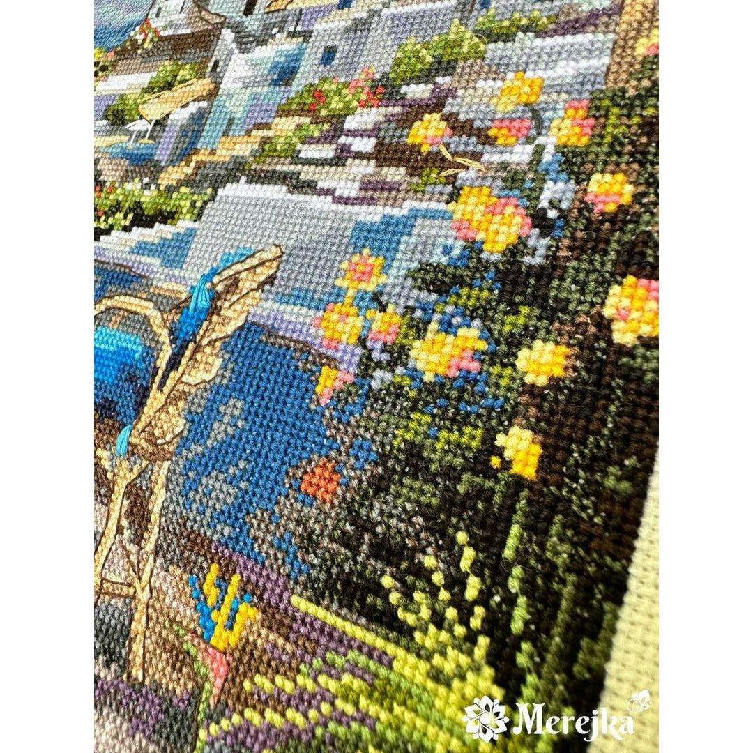 Santorini. View from Terrace K-230 Counted Cross-Stitch Kit