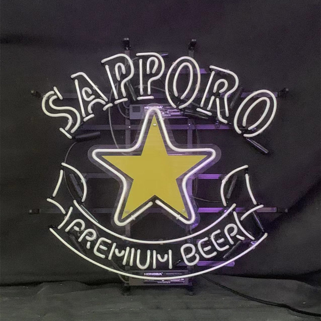Sapporo Premium Beer with Star Neon Signs Light