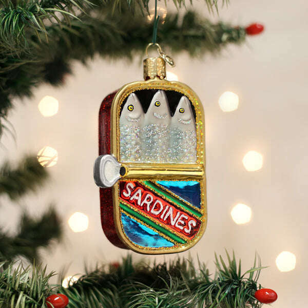 Old World Christmas Sardines Blown Glass Ornament