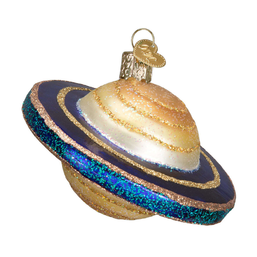 Old World Christmas Saturn Blown Glass Ornament