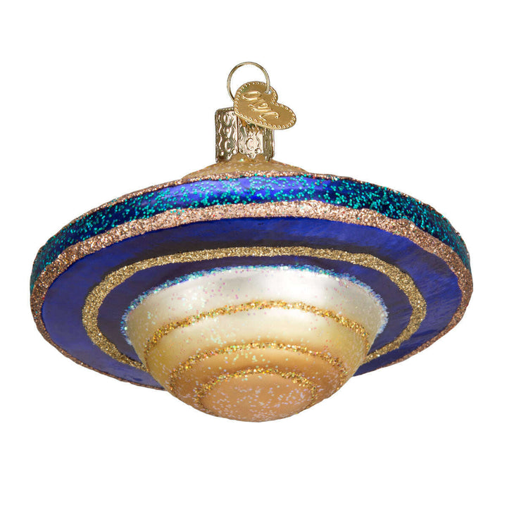 Old World Christmas Saturn Blown Glass Ornament