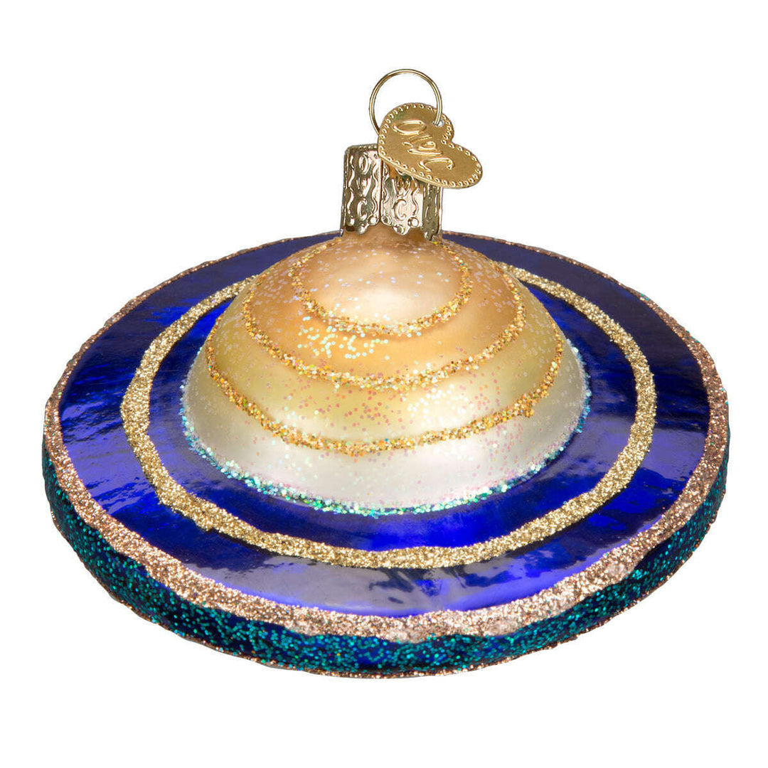 Old World Christmas Saturn Blown Glass Ornament