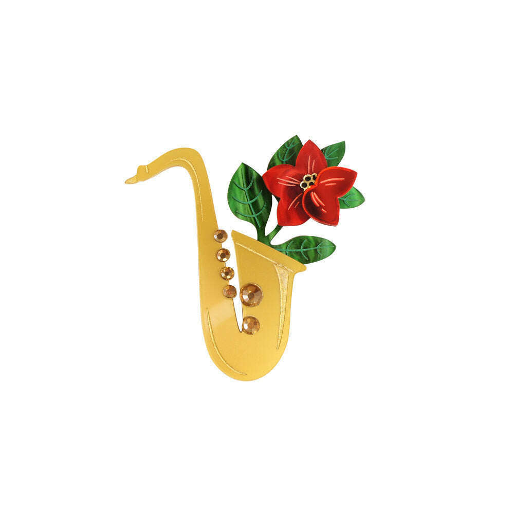 Saxophone Brooch by Laliblue 