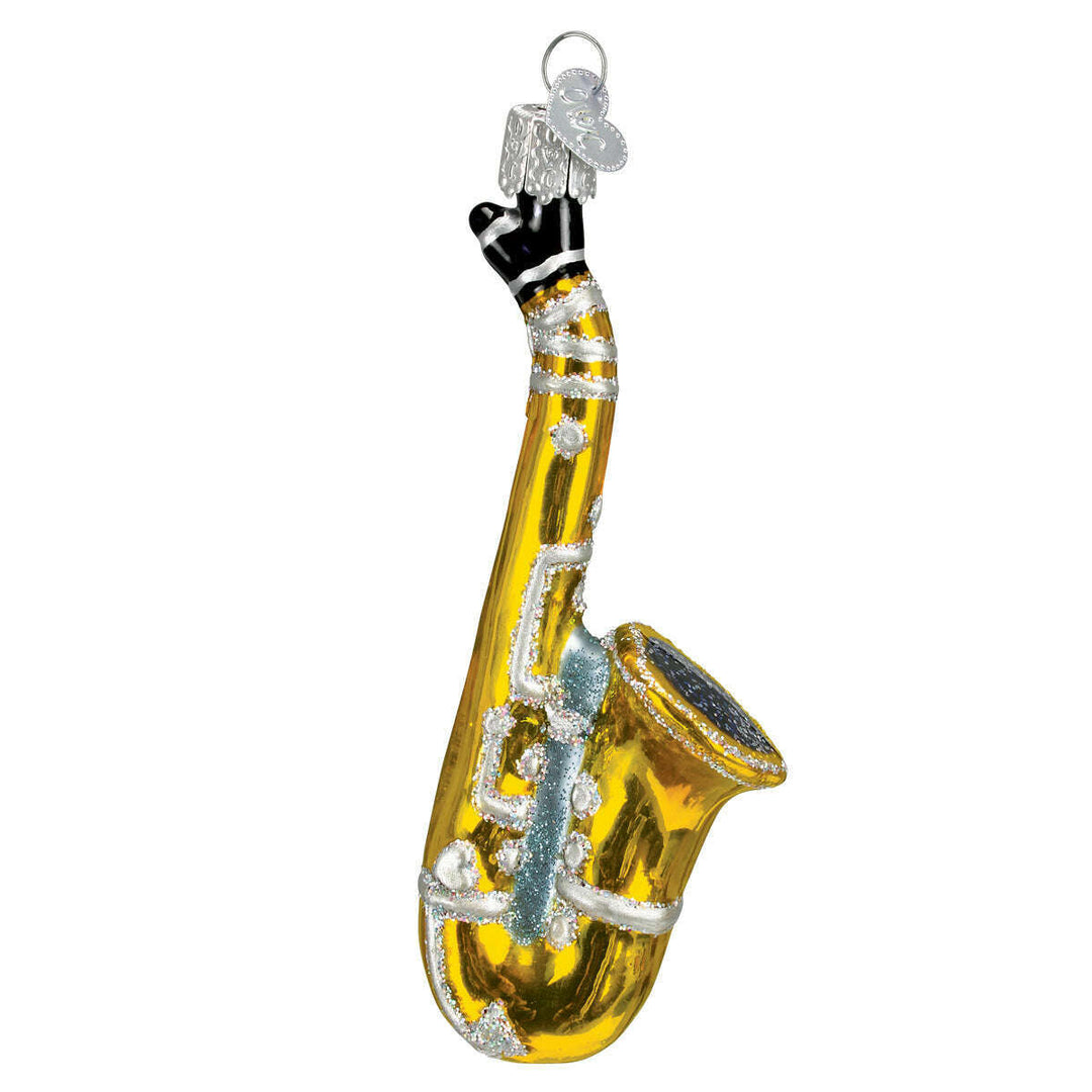 Old World Christmas Saxophone Blown Glass Ornament