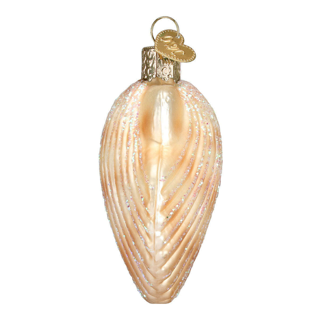 Old World Christmas Scallop Shell Blown Glass Ornament