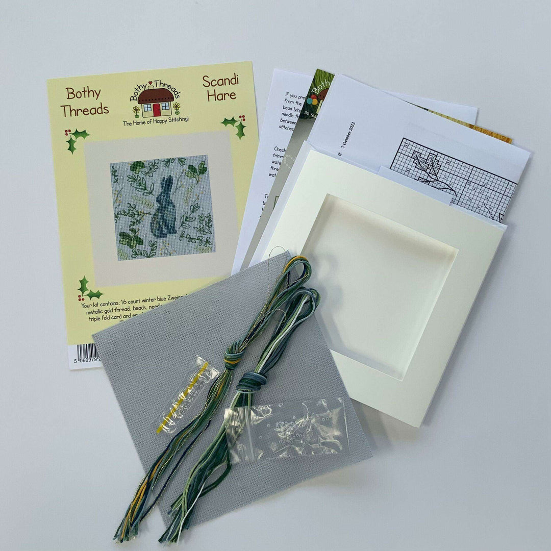 Scandi Hare Kit XMAS61 Counted Cross Stitch Kit