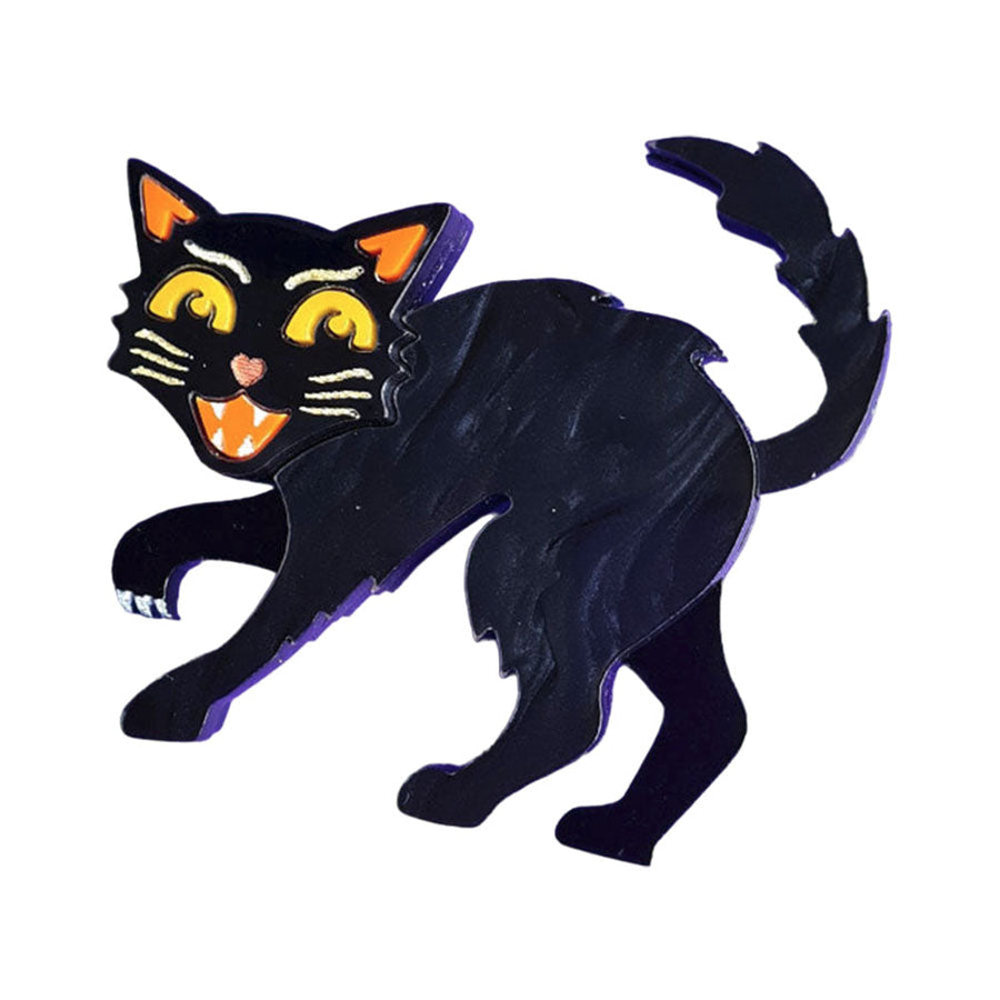 Scaredy Cat Brooch by Cherryloco Jewellery 1