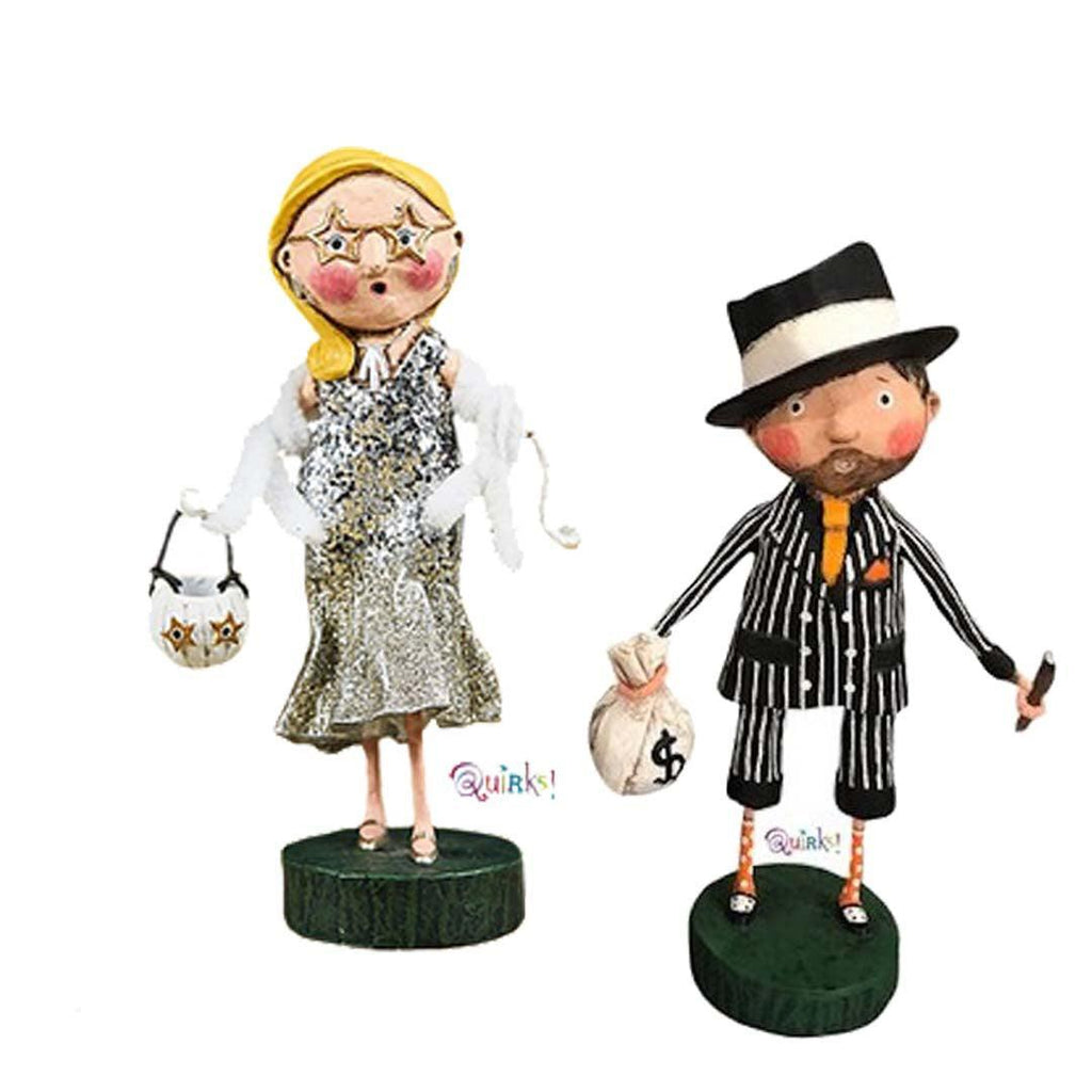 Scarlette Starlet & Lil' Gangster Set of 2 Halloween Figurines by Lori Mitchell - Quirks!