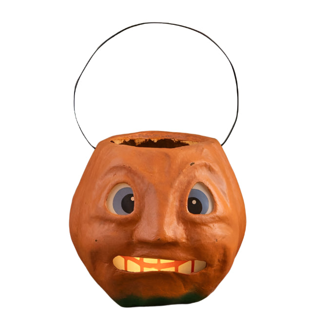 Scary Vintage Pumpkin Bucket Medium by Bethany Lowe Designs 1