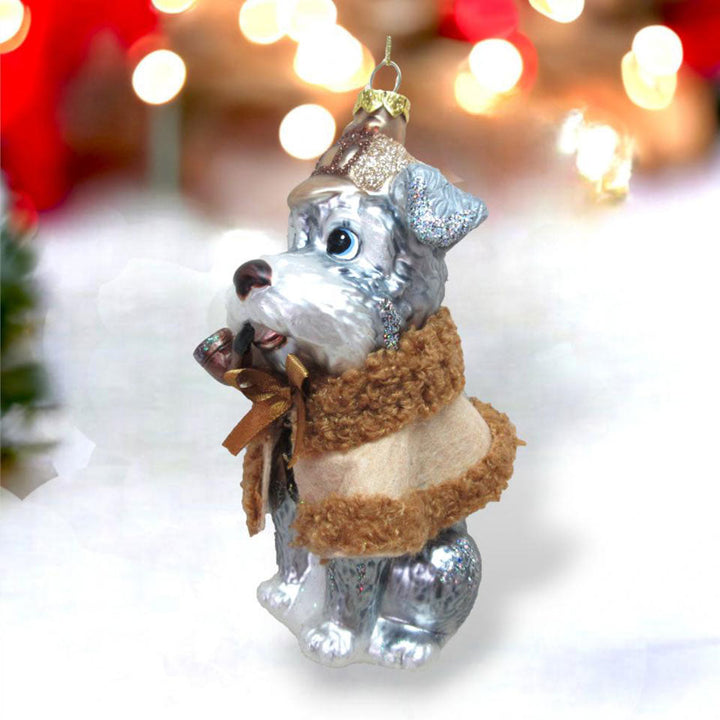 Schnauzer Detective Ornament Min/6 by December Diamonds 