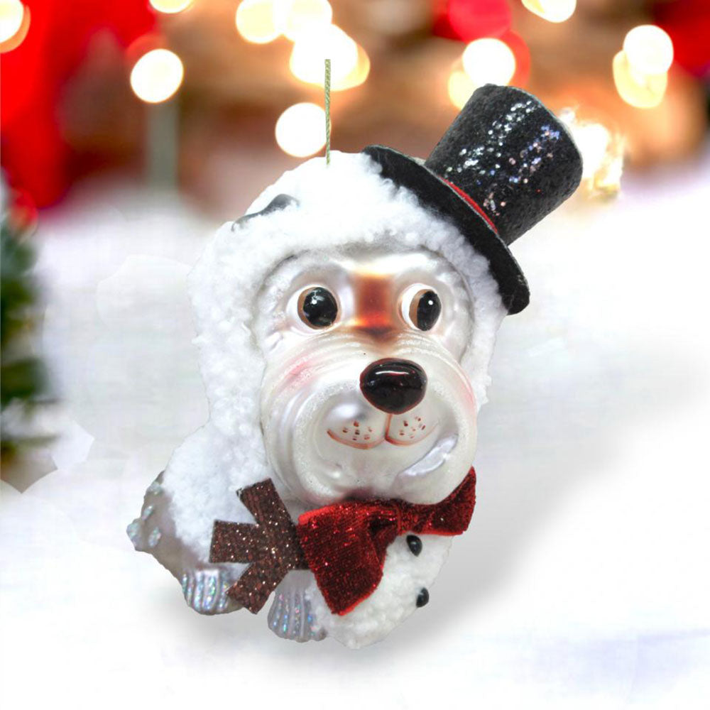 Schnauzer Snowman Ornament Min/6 by December Diamonds 