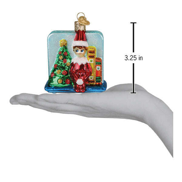 Old World Christmas Scout Elf Storytime Blown Glass Ornament