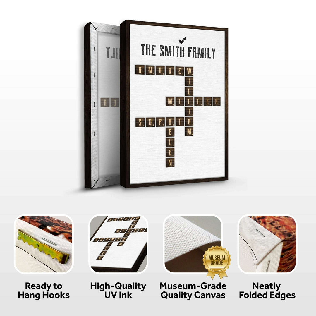 Scrabble Family Name Sign