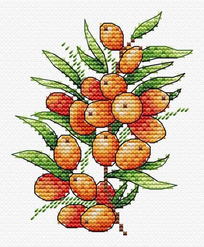 Sea Buckthorn Mood SM-591 Counted Cross Stitch Kit