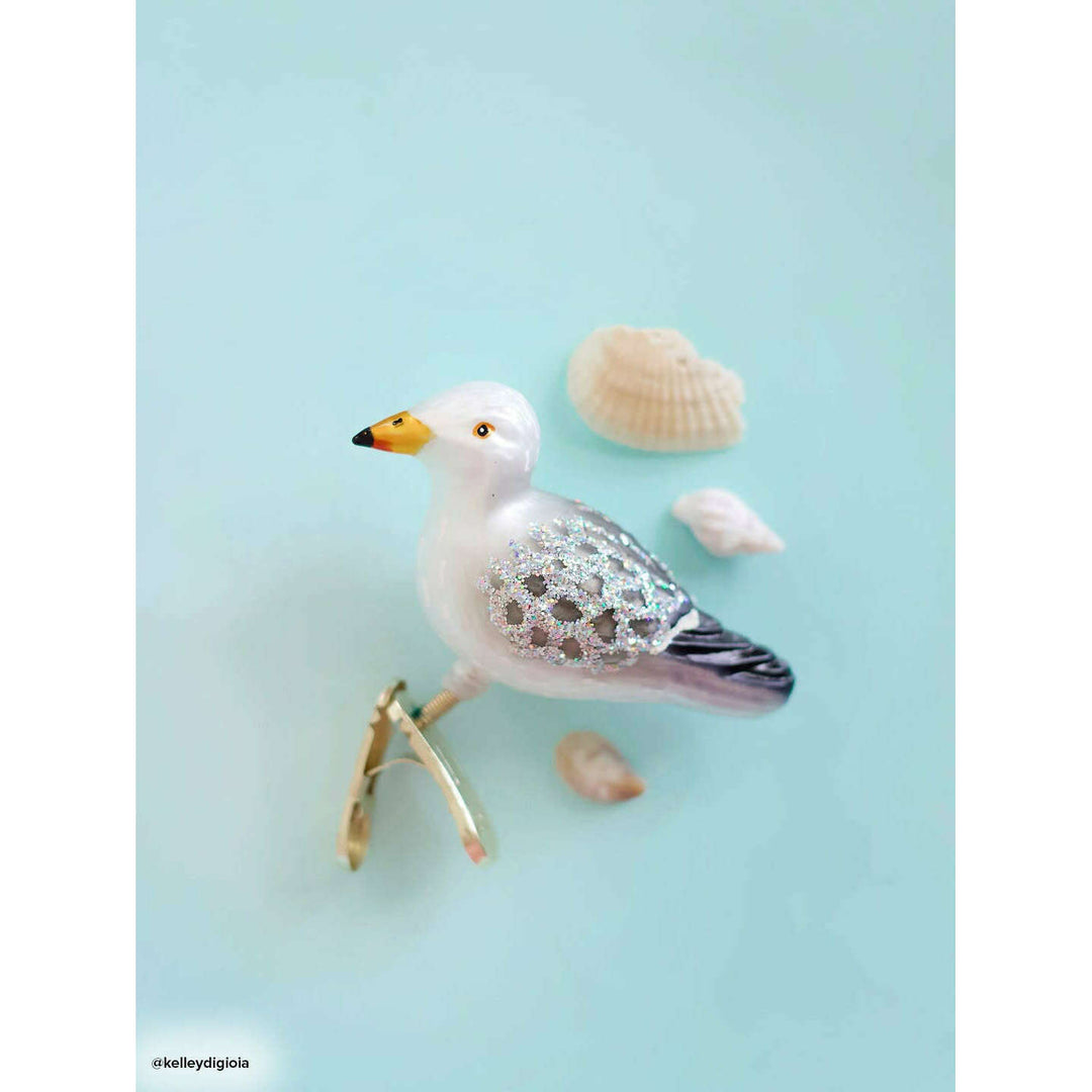 Old World Christmas Sea Gull Blown Glass Ornament