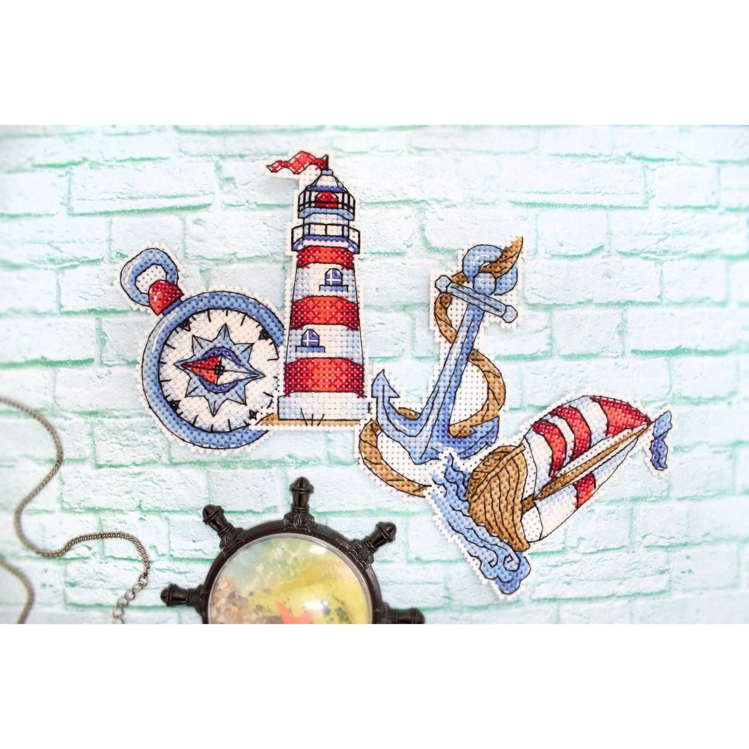 Sea Mood P-275 / SR-275  Plastic Canvas Counted Cross Stitch Kit