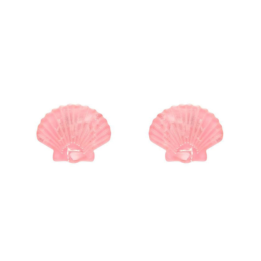 Sea Shell Stud Earrings - Pale Pink (3 Pack) by Erstwilder image