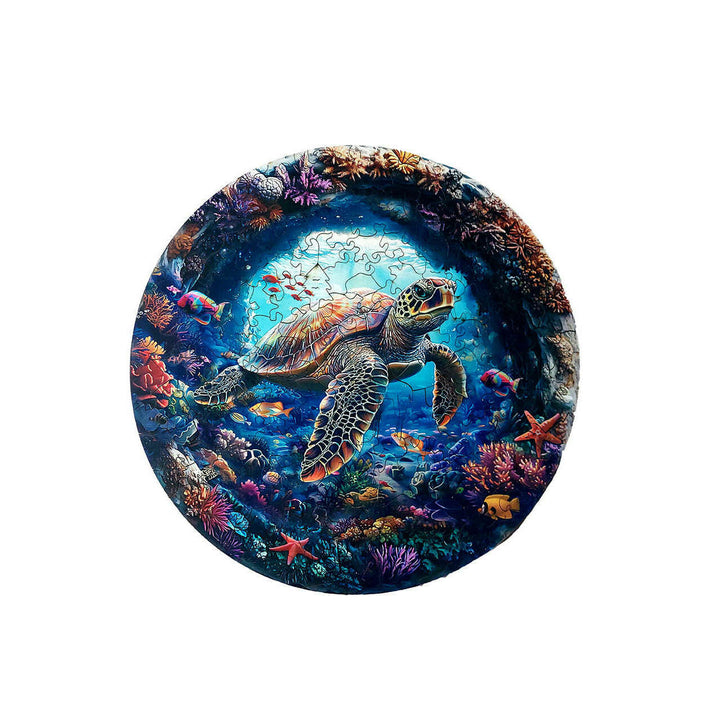 Sea Turtle - Jigsaw Wooden Puzzle by Wizardi F07N9-32