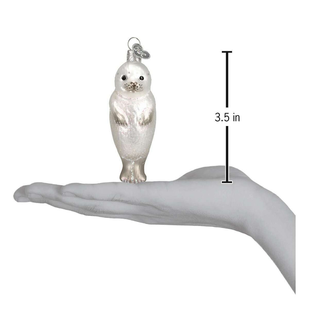 Old World Christmas Seal Pup Blown Glass Ornament