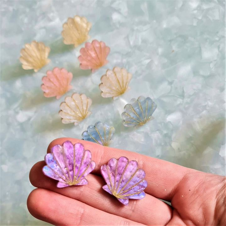 Seashell Stud Earrings by Cherryloco Jewellery 1