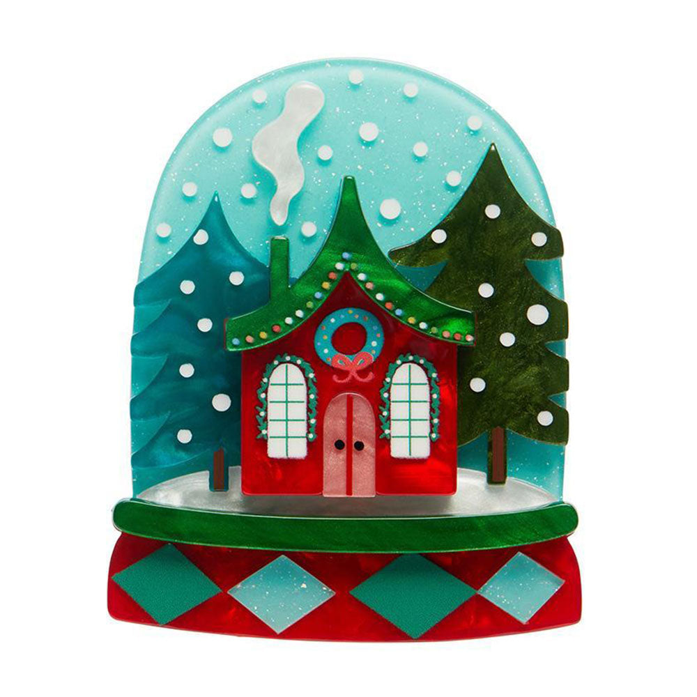 Seasonal Snow Globe Brooch by Erstwilder image