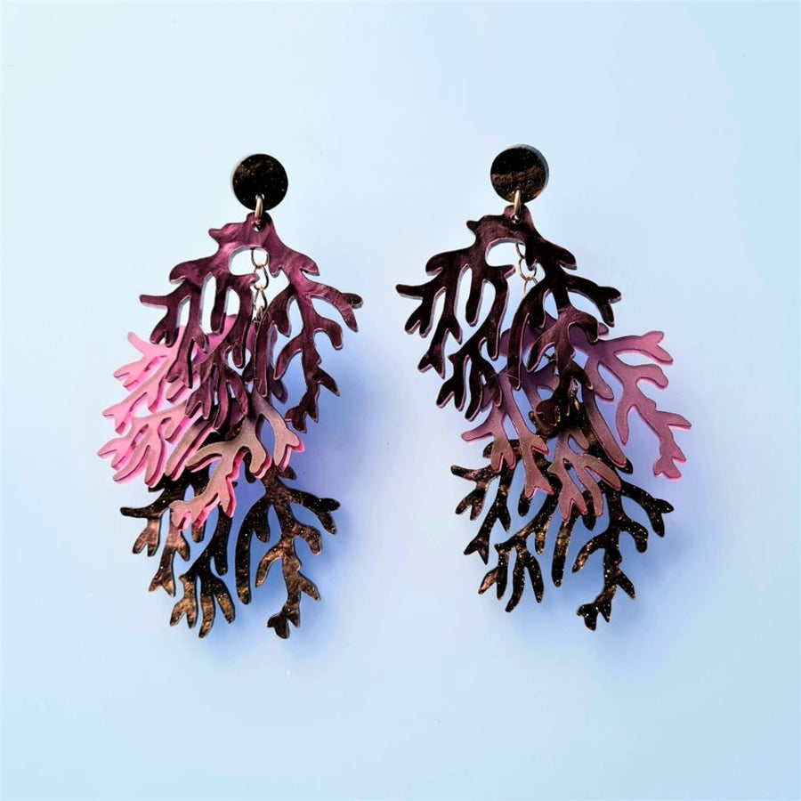 Seaweed Charm Earrings by Cherryloco Jewellery