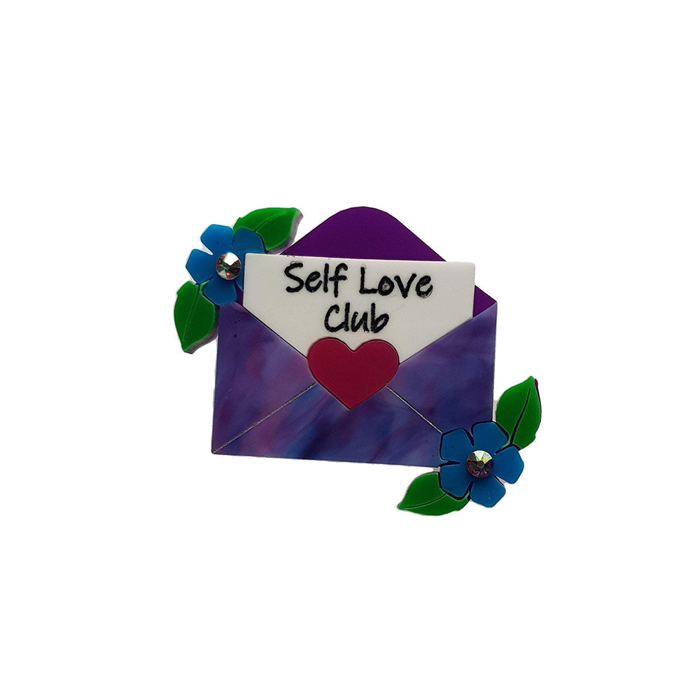 Self Love Club Brooch by Cherryloco Jewellery 2